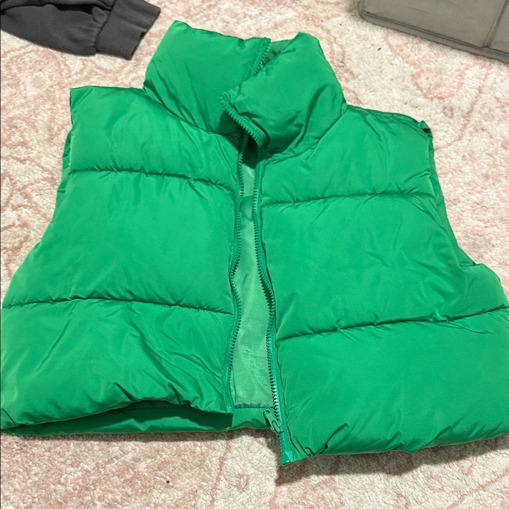 Forever 21 Green Puffer Vest
